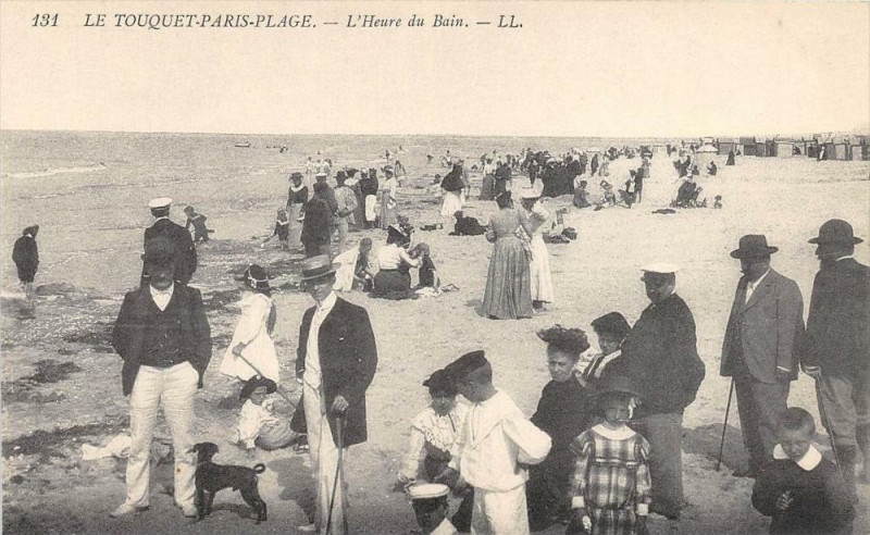 Carte postale ancienne Le Touquet Paris Plage L'Heure Du Bain au Touquet-Paris-Plage