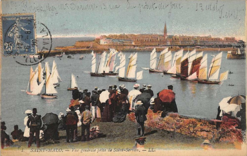 Carte postale ancienne Saint Malo Vue Generale Prise De Saint-Servan à Saint-Malo