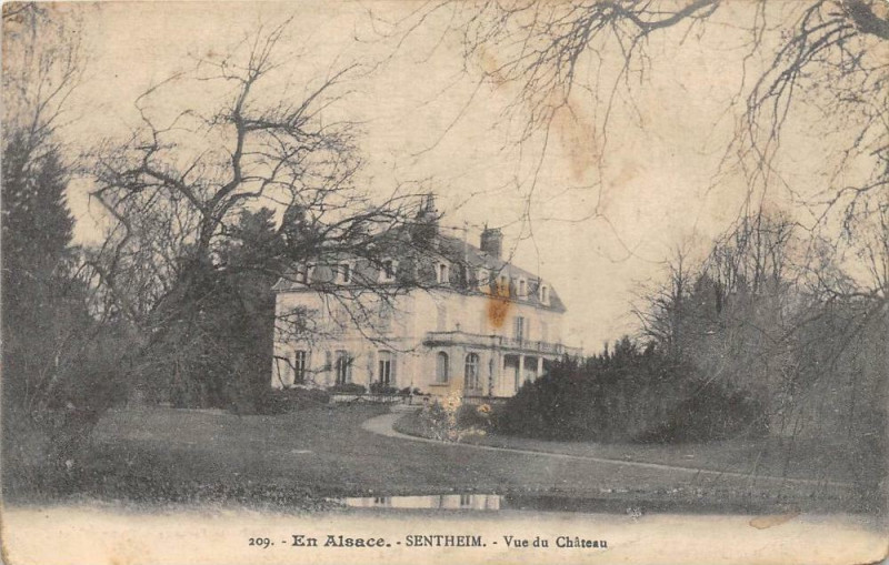 Carte postale ancienne Sentheim Vue Du Chateau à Sentheim