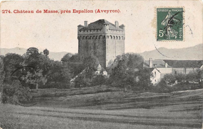 Carte postale ancienne Chateau De Masse Pres Espalion à Espalion