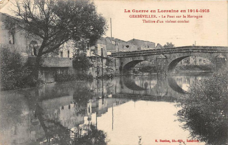 Carte postale ancienne Gerbeviller Pont Mortagne à Gerbéviller