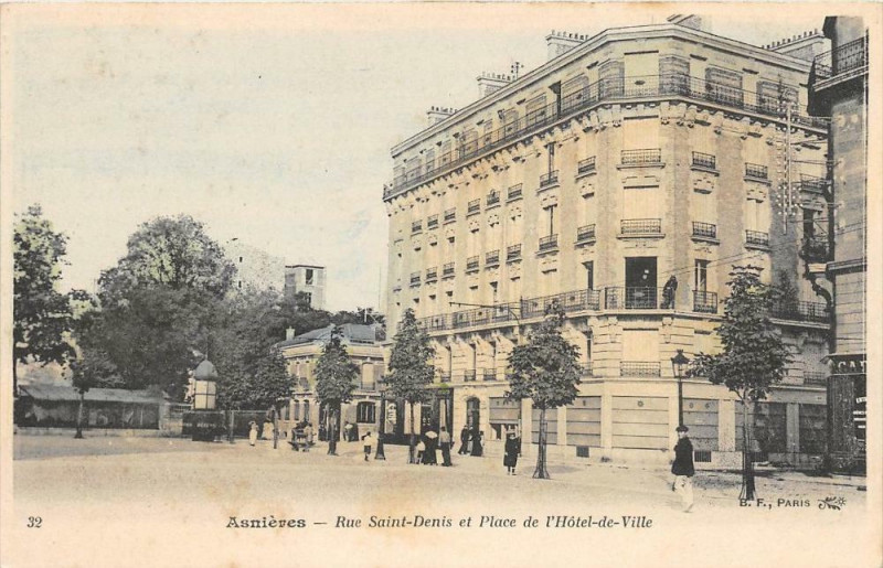 Carte postale ancienne Asnieres Rue Saint Denis