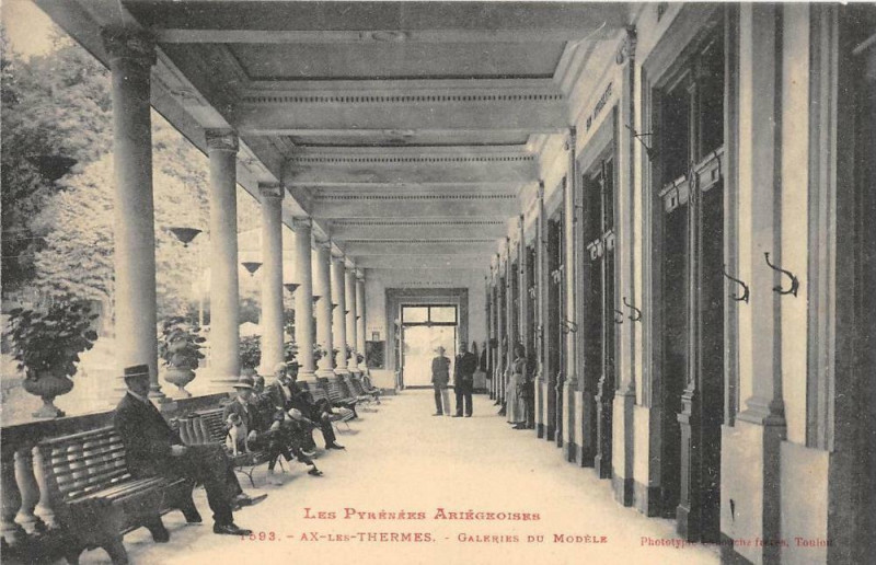 Carte postale ancienne Ax Les Thermes Galeries Du Modele (frais de port offert à Ax-les-Thermes