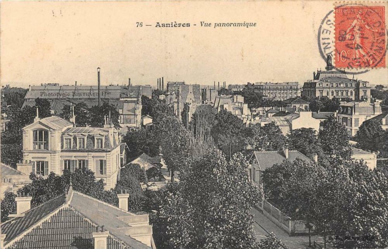 Carte postale ancienne Asnieres Vue Panoramique