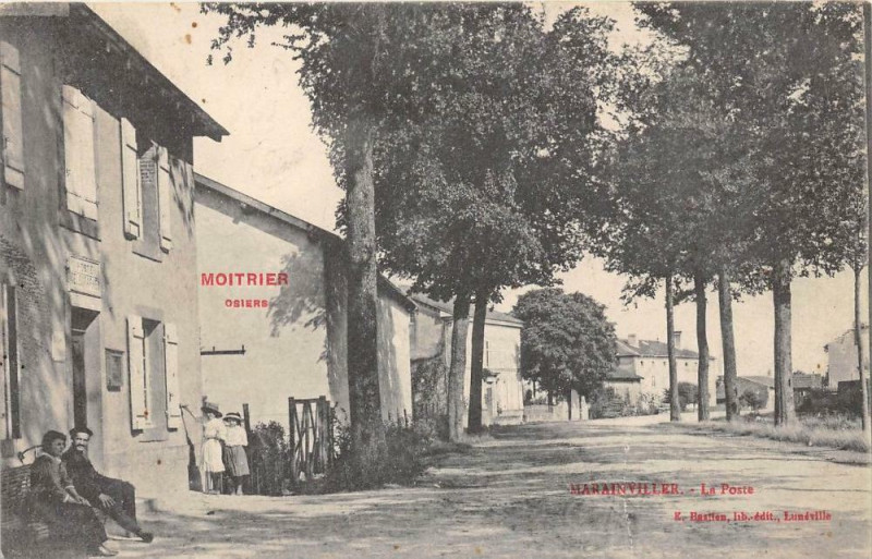 Carte postale ancienne Marainviller La Poste Moitrier Osiers à Marainviller