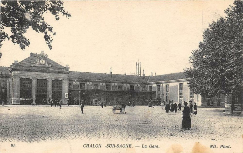 Carte postale ancienne Chalon Sur Saone La Gare