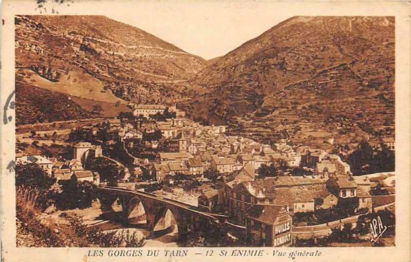 Carte postale ancienne Ste Enimie Vue Generale