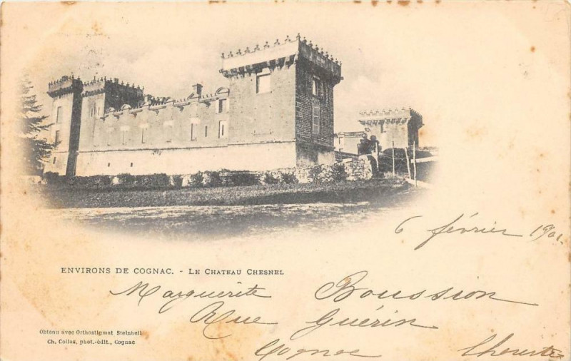 Carte postale ancienne Environs De Cognac Le Chateau Chesnel (dos non divisé) à Cognac