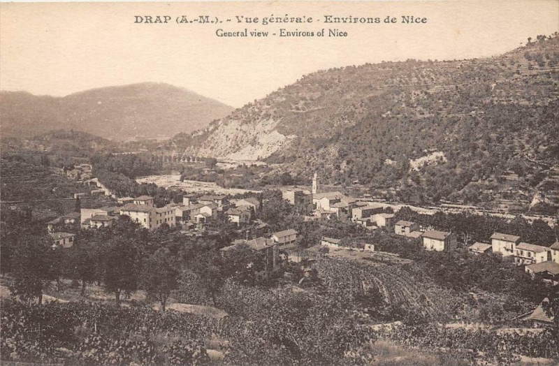 Carte postale ancienne Drap Vue Generale à Drap