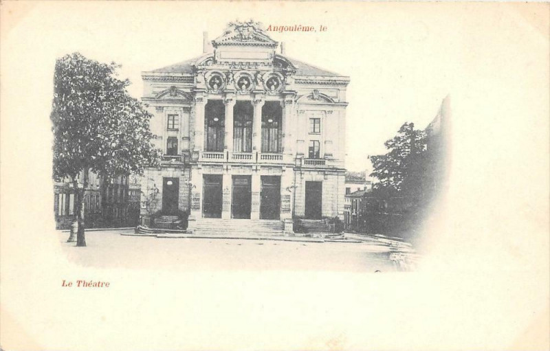 Carte postale ancienne Angouleme Le Theatre (dos non divisé) Cpa Pionniere à Angoulême