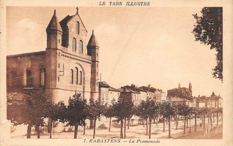 Carte postale ancienne Rabastens La Promenade à Rabastens