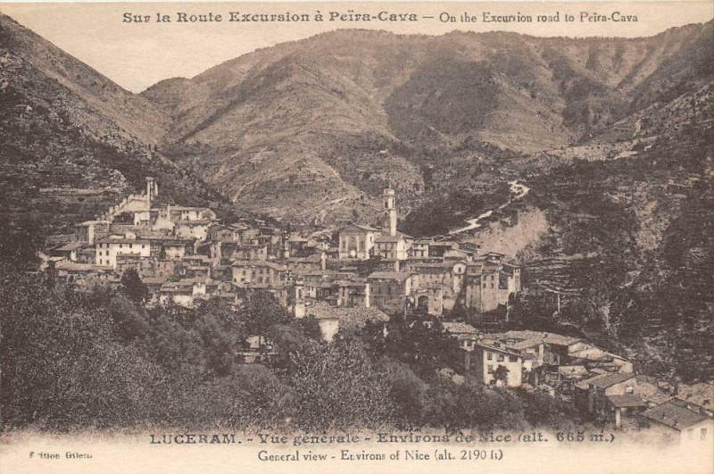 Carte postale ancienne Luceram Vue Generale à Lucéram