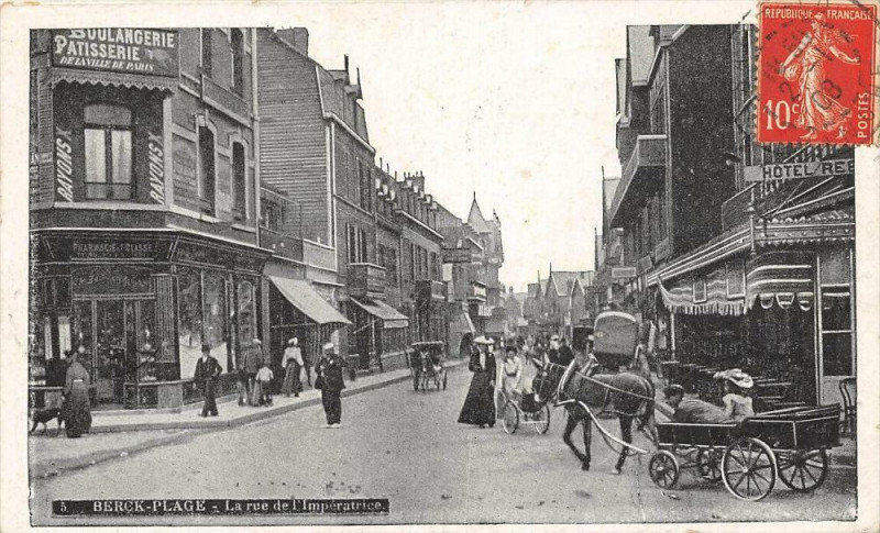 Carte postale ancienne Berck Plage Rue De L'Imperatrice à Berck
