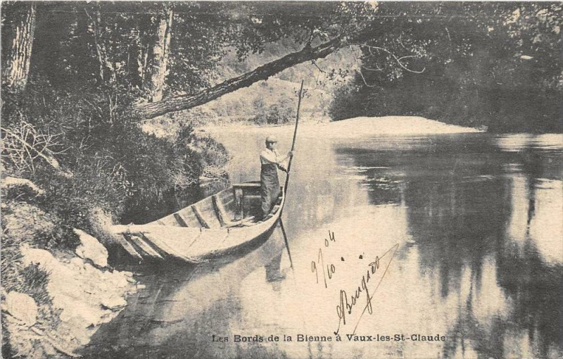 Carte postale ancienne Les Bords De La Bienne A Vaux Les Saint-Claude à Saint-Claude