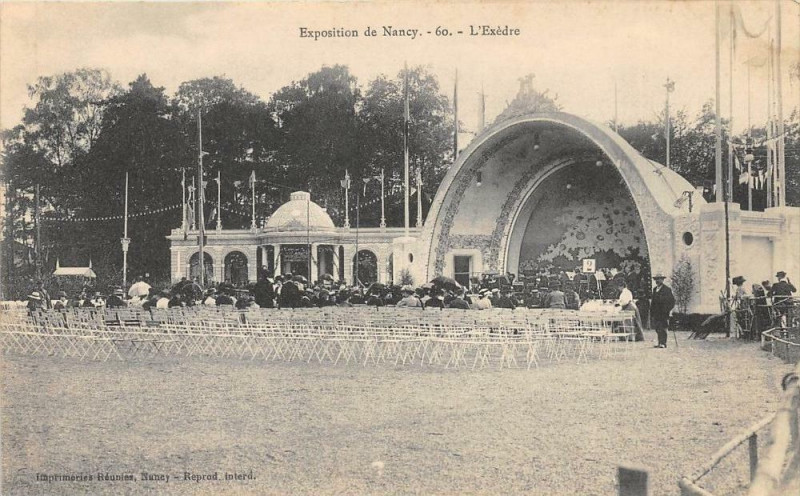 Carte postale ancienne Exposition De Nancy L'Exedre N°60 à Nancy