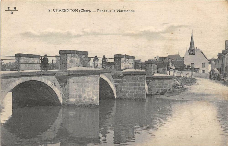 Carte postale ancienne Charenton Pont Sur La Marmande