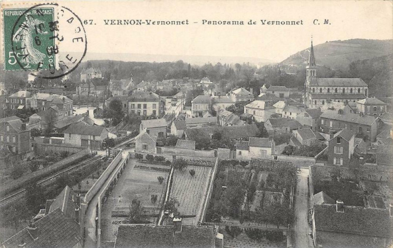 Carte postale ancienne Vernon Avenue Gambetta à Vernon