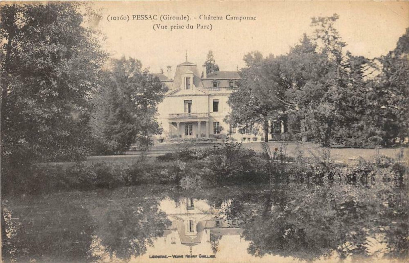 Carte postale ancienne Pessac Chateau Camponac à Pessac
