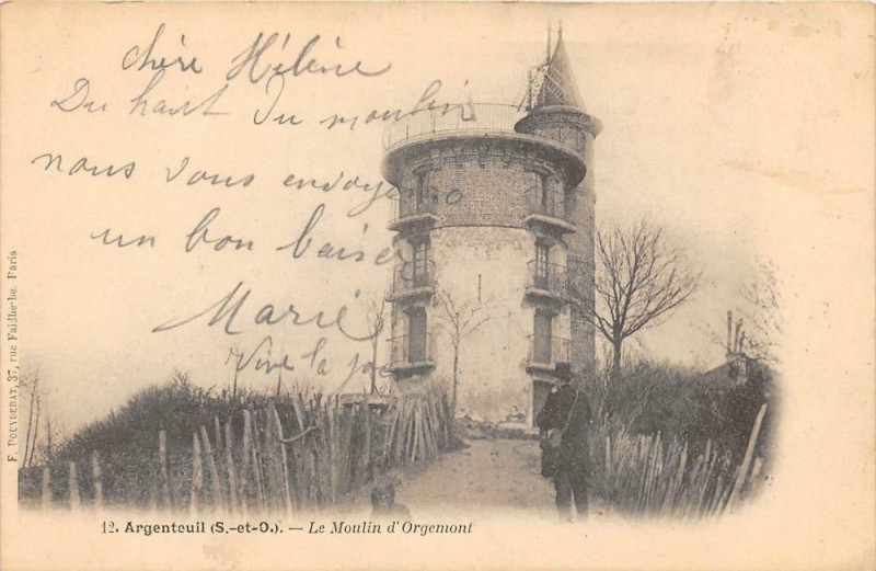 Carte postale ancienne Argenteuil Restaurant Le Moulin D´ORGEMONT (dos non divisé) à Argenteuil