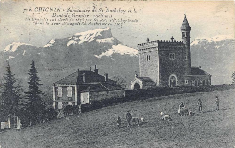 Carte postale ancienne Chignin Sanctuaire Anthelme à Chignin