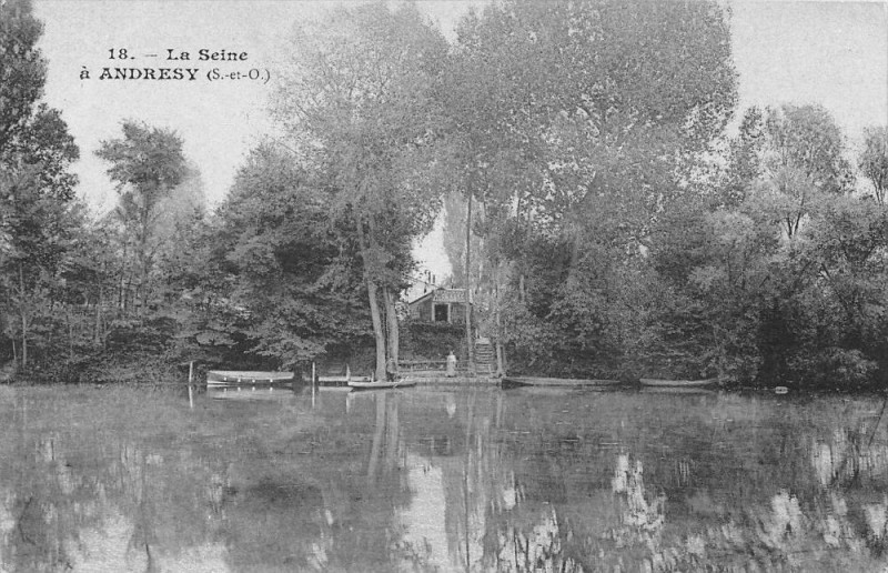 Carte postale ancienne La Seine A Andresy à Andrésy