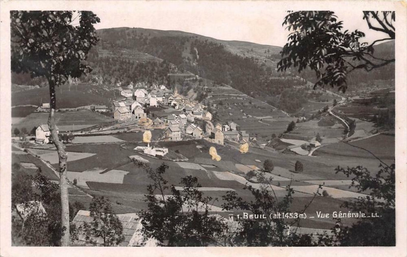 Carte postale ancienne Beuil Vue Generale à Beuil