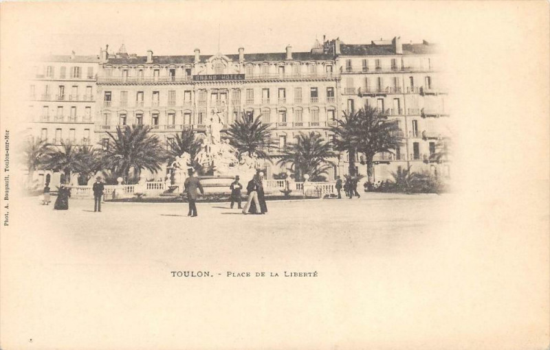 Carte postale ancienne Toulon La Place De La Liberte (dos non divisé) à Toulon