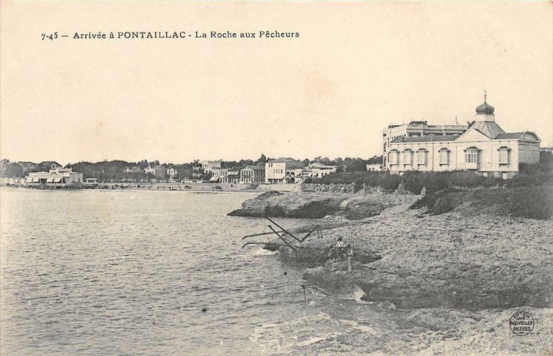 Carte postale ancienne Arrivee A Pontaillac La Roche Des Pecheurs