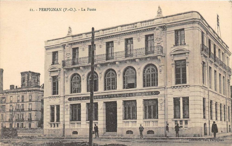Carte postale ancienne Perpignan La Poste à Perpignan
