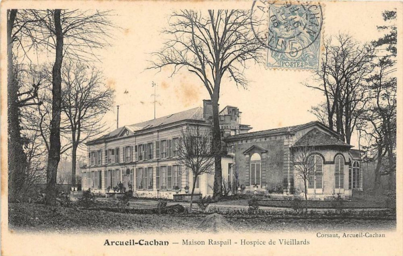 Carte postale ancienne Arcueil Cachan Maison Raspail Hospice Vieillards à Arcueil