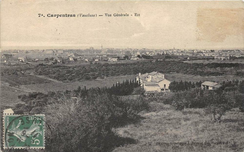 Carte postale ancienne Carpentras Vue Generale Est à Carpentras