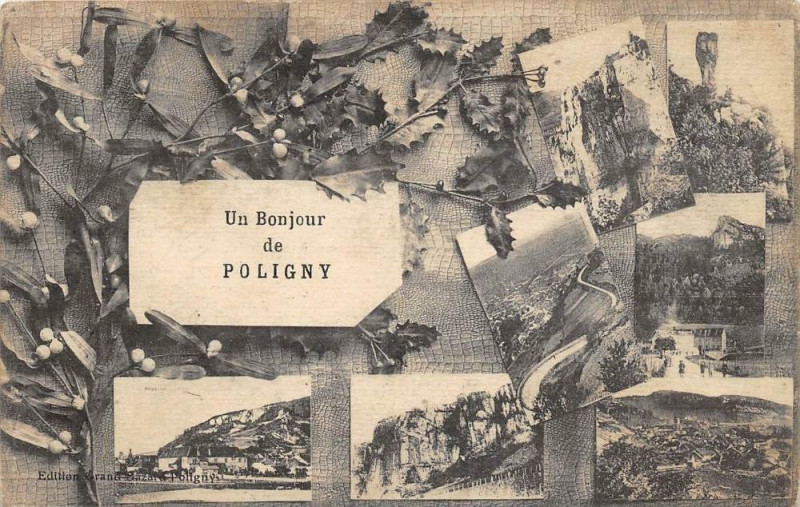 Carte postale ancienne Un Bonjour De Poligny à Poligny