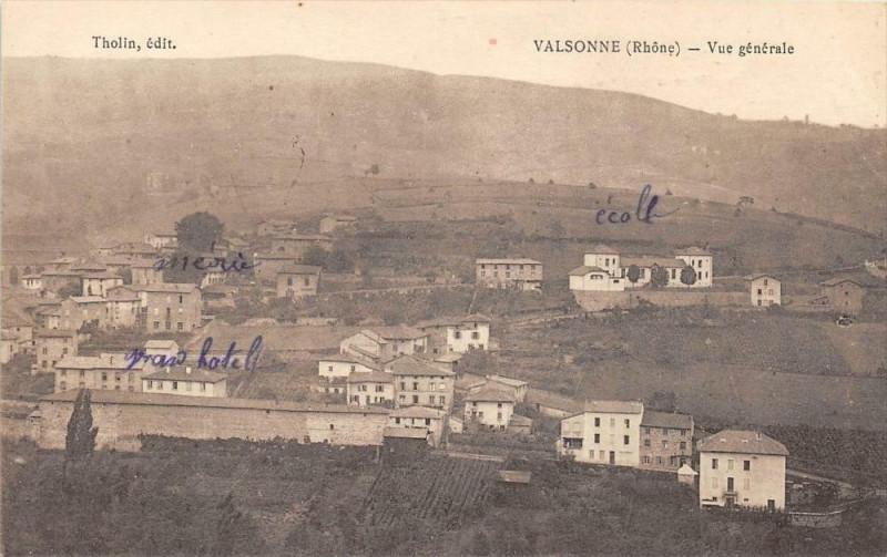 Carte postale ancienne Valsonne Vue Generale à Valsonne