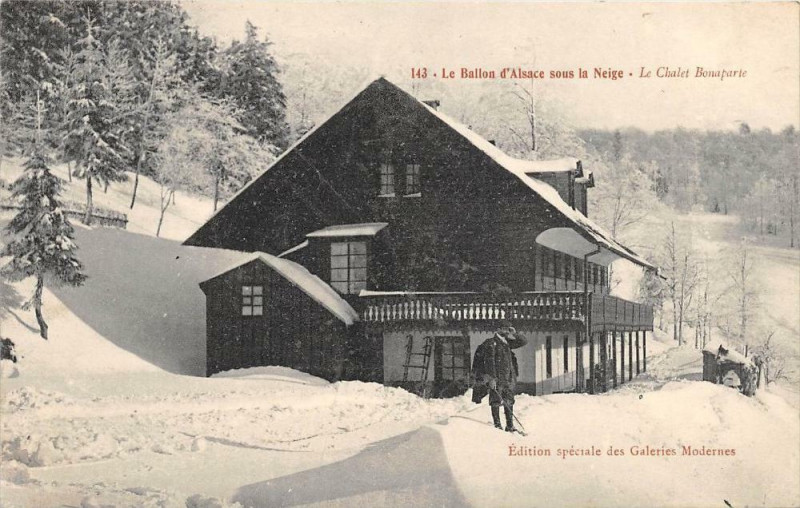 Carte postale ancienne Le Ballon D´ALSACE Sous La Neige Le Chalet Bonaparte