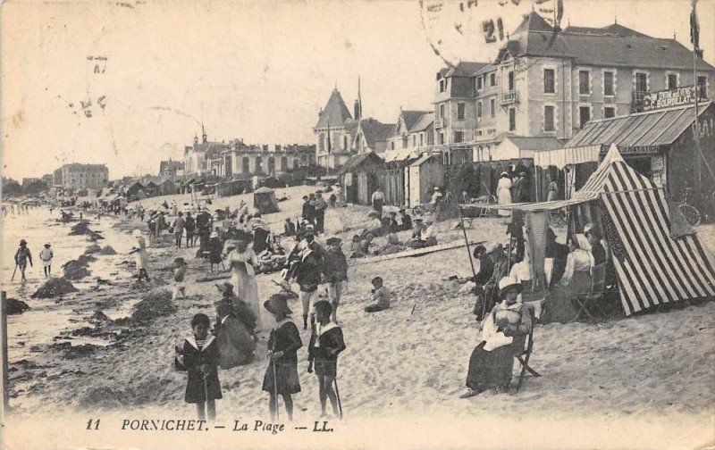 Carte postale ancienne Pornichet La Plage à Pornichet