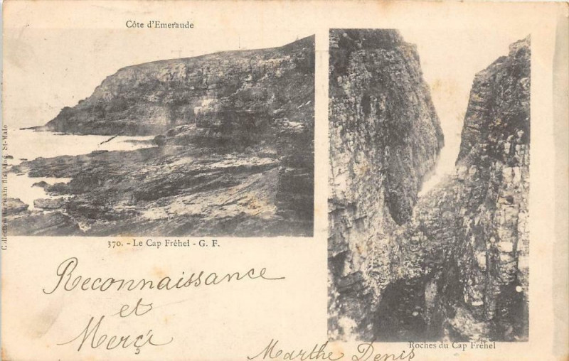 Carte postale ancienne Le Cap Frehel (dos non divisé) à Fréhel
