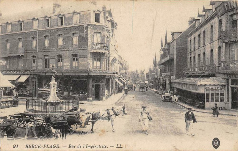 Carte postale ancienne Berck Plage Rue De L'Imperatrice à Berck