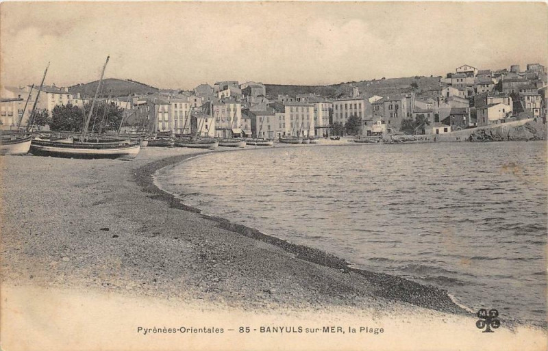 Carte postale ancienne Banyuls Sur Mer La Plage (autre cliché à Banyuls-sur-Mer