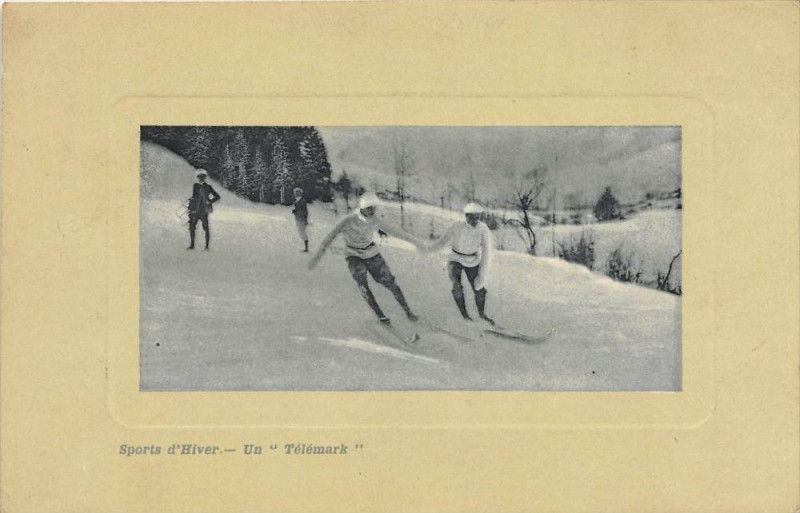 Carte postale ancienne Sports D'Hiver Un Telemark
