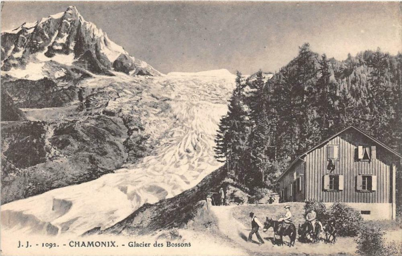 Carte postale ancienne Chamonix Glacier Des Bossons