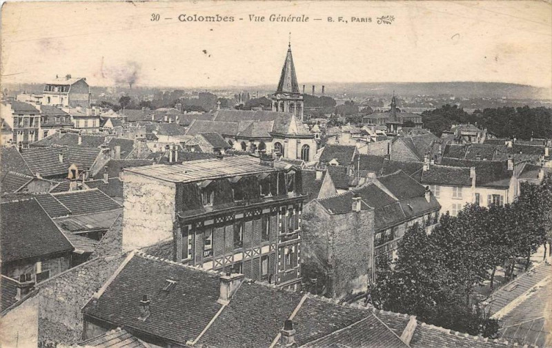 Carte postale ancienne Colombes Vue Generale à Colombes