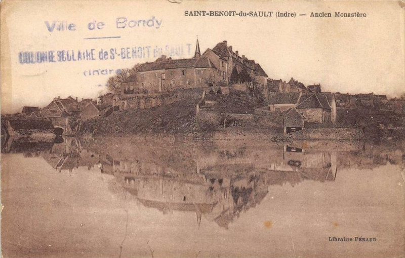 Carte postale ancienne Saint Benoit Du Sault Ancien Monastere