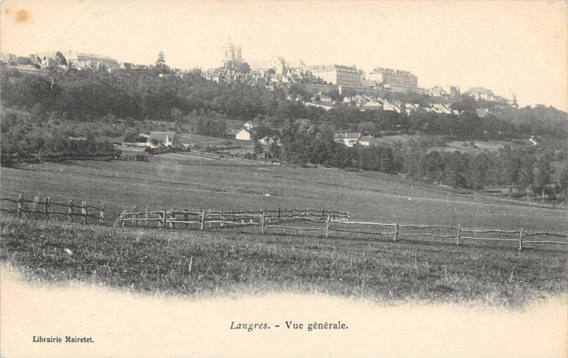 Carte postale ancienne Langres Vue Generale à Langres