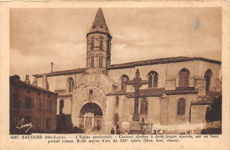 Carte postale ancienne Saulgues L'Eglise