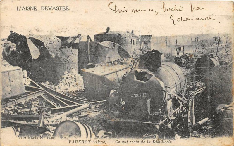 Carte postale ancienne Vaurot Ce Qui Reste De La Distillerie