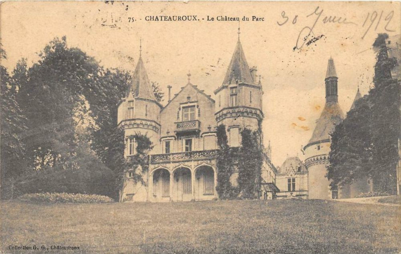 Carte postale ancienne Chateauroux Le Chateau Du Parc à Châteauroux