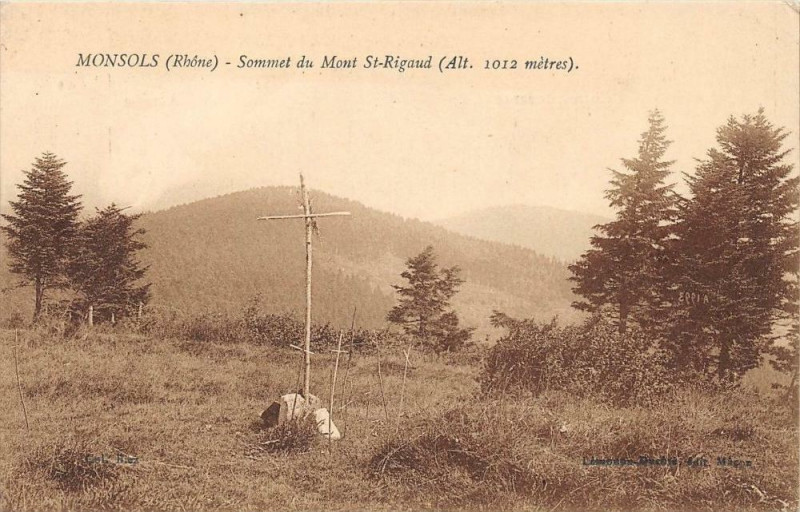 Carte postale ancienne Montsols Sommet Du MontSaint-Rigaud