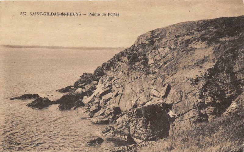 Carte postale ancienne Saint Gildas De Rhuys Pointe De Portas à Saint-Gildas-de-Rhuys
