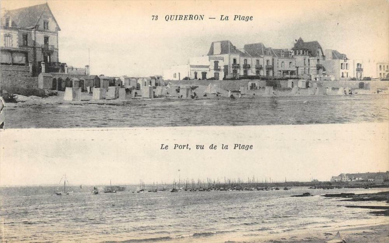 Carte postale ancienne Quiberon La Plage à Quiberon