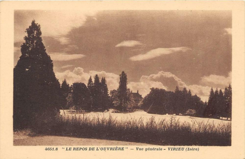 Carte postale ancienne Virieu Le Repos De L´OUVRIERE Vue Generale